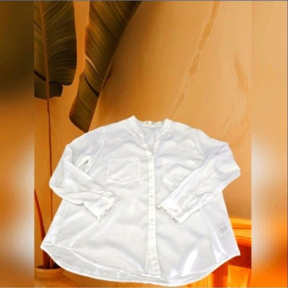 Cloth & Stone Womens long sleeves and frayed collar shirt - Picture 8 of 9